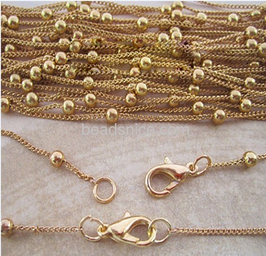 Brass necklace, more plated colors for choice