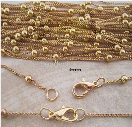 Brass necklace, more plated colors for choice