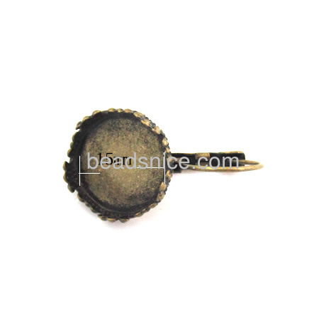 Earring pendant trays ,brass,round
