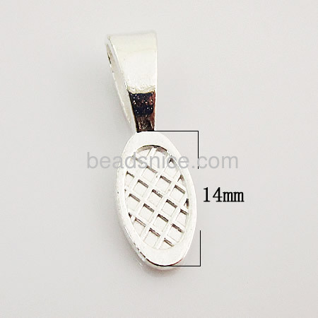 Necklace pendant bail glue-on bails engraving stripe wholesale fashion jewelry pendant findings zinc alloy DIY