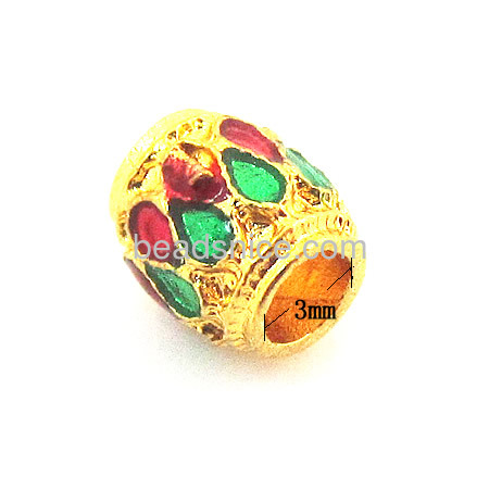 Colorful alloy Thailand beads nice for jewelry making