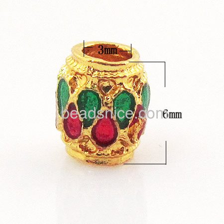 Colorful alloy Thailand beads nice for jewelry making
