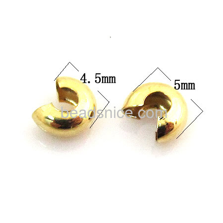 Crimp bead cover vacuum real gold plating