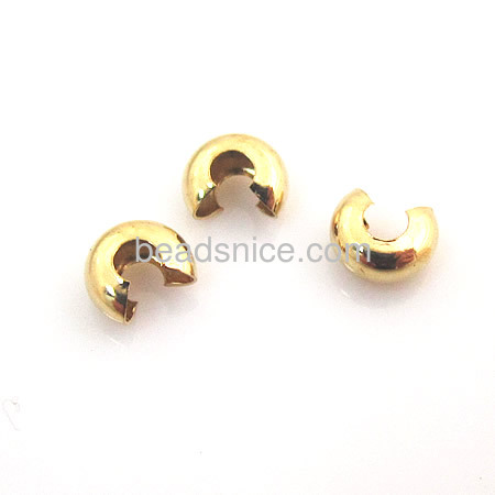 Crimp bead cover vacuum real gold plating