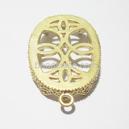 Copper pendant  base，jewelry wholesale  Oval