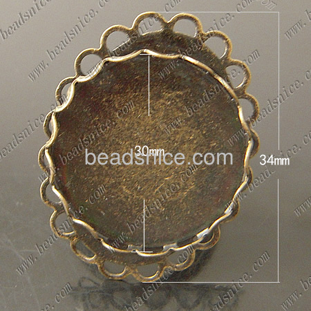 Brass Finger Ring Finding,inner diameter :30mm,Nickel-Free,Lead-Safe,