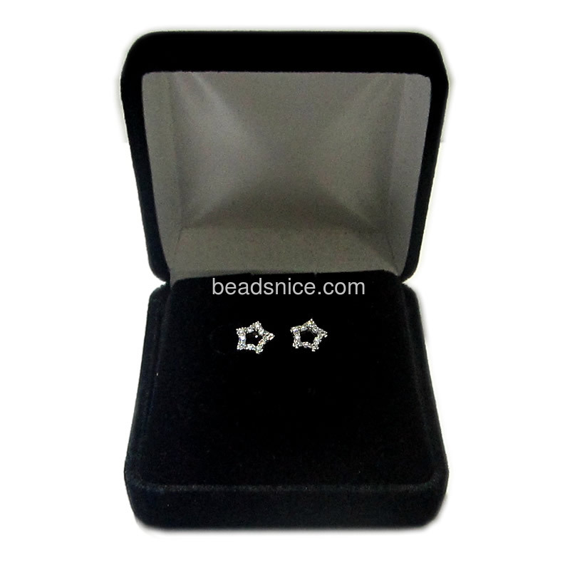 Wholesale jewelry box displays earring boxes foam black box jewelry packing box