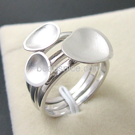 Wholesale new style handmade sterling silver triple mushroom rings