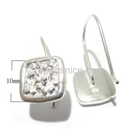 Diy 925 silver jewelry wholesale of 100% handmade hook earrings