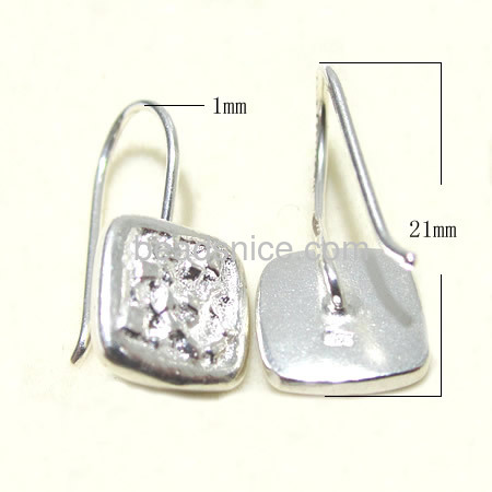 Diy 925 silver jewelry wholesale of 100% handmade hook earrings