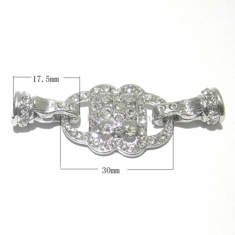 Fold over magnetic clasp with rhinestone jewelry findings and components