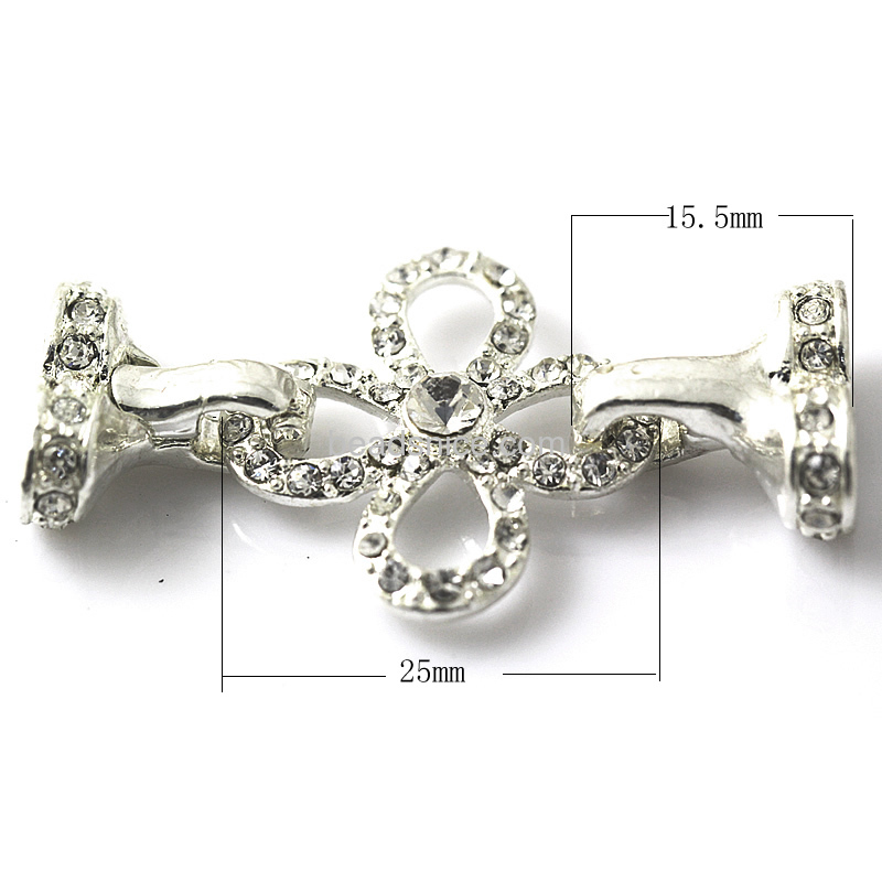 Fold over magnetic clasp jewelry making supplies with double Inner hole 5mm