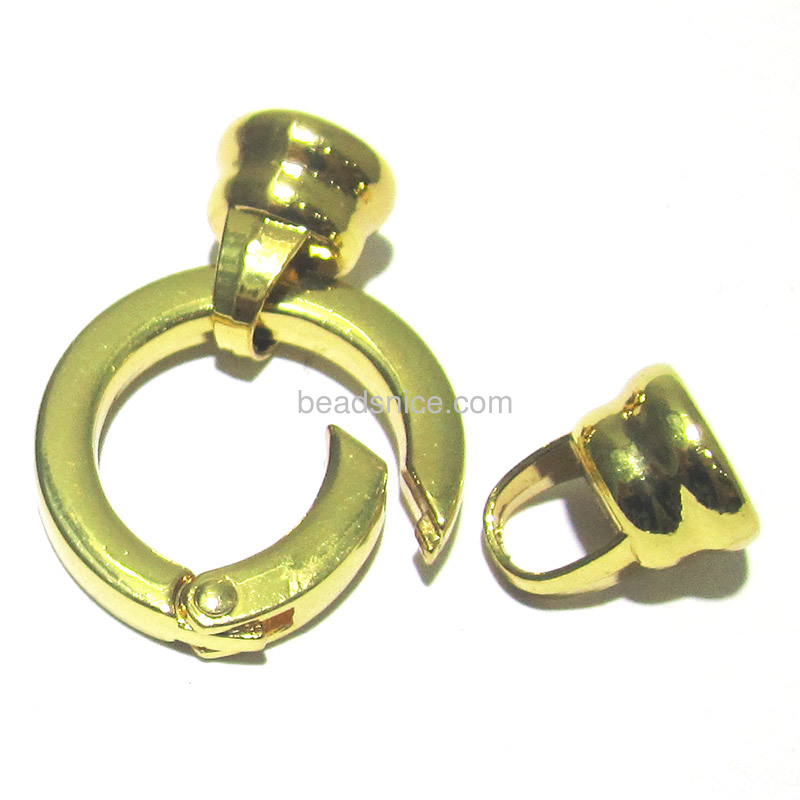Spring leaver bar clasp jewelry making supplies round doughnut shaped