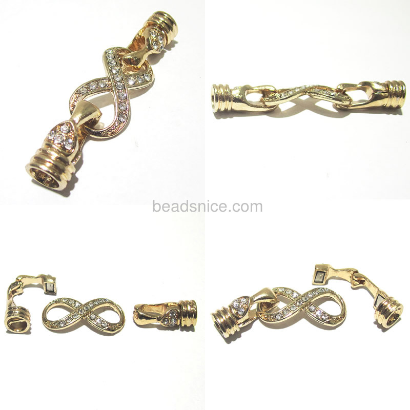 Zinc alloy magnet clasps with rhinestone jewelry supplies wholesale