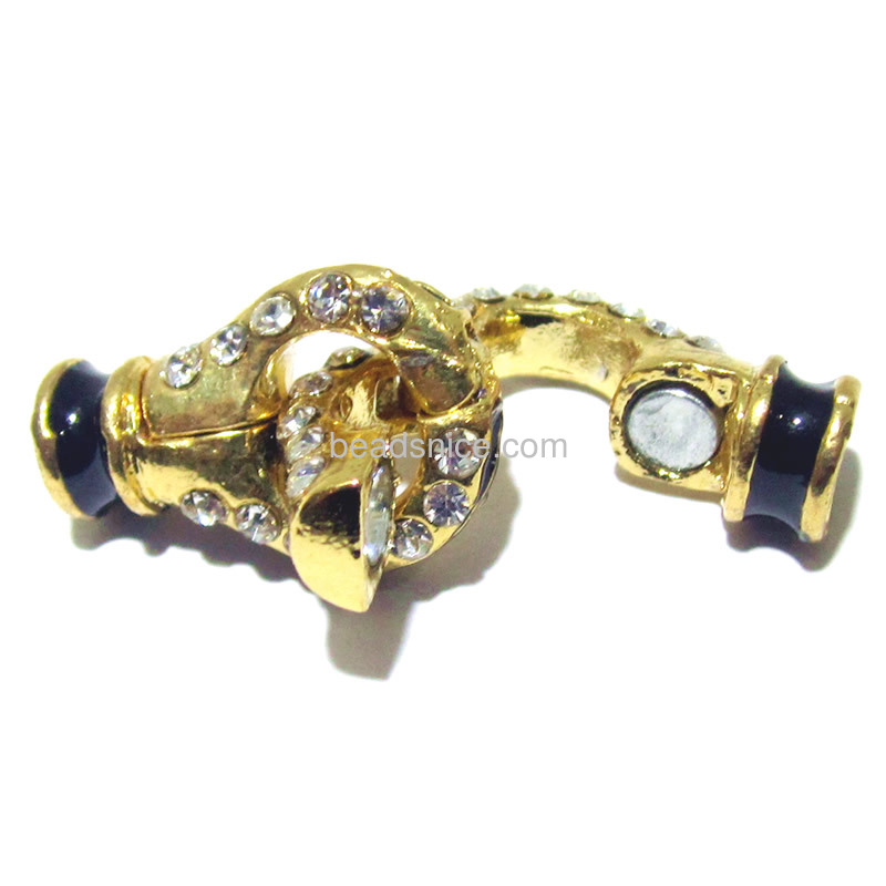 Crystal magnetic lobster clasp with rhinestone jewelry findings wholesale