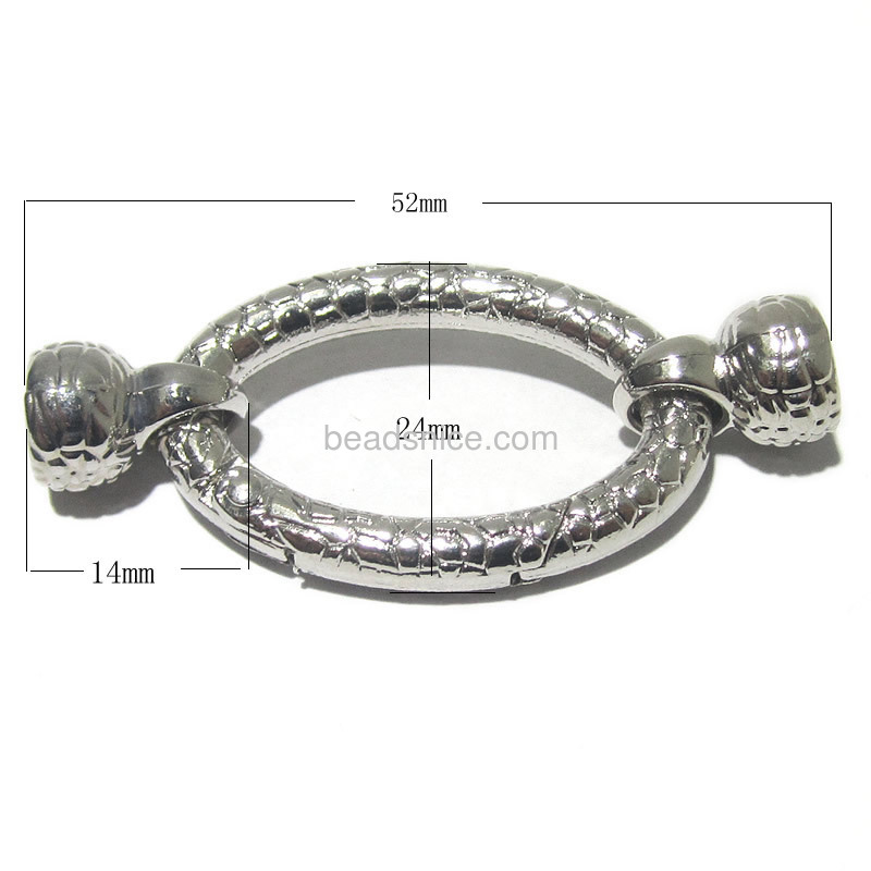 Spring leaver bar clasp jewelry making supplies wholesale oval ring shape