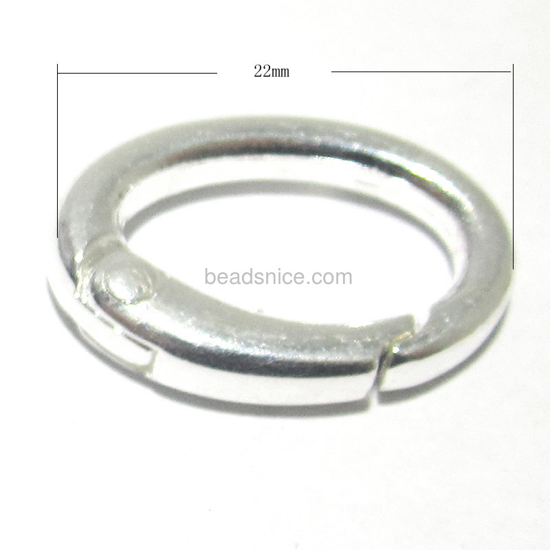 Spring leaver clasp for jewellery making oval ring shape