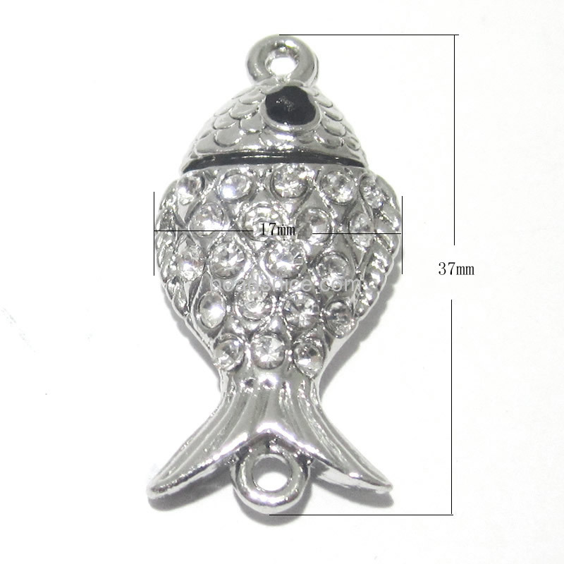Crystal fish magnetic clasp jewelry wholesale supplies animal shape