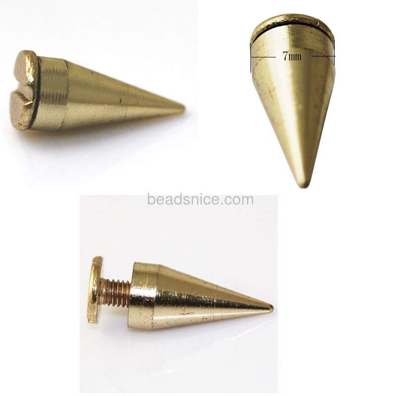 Brass cone studs clasps Jewelry wholesale
