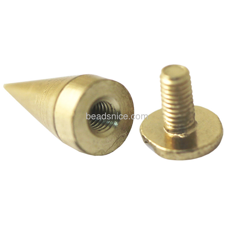 Brass cone studs clasps Jewelry wholesale