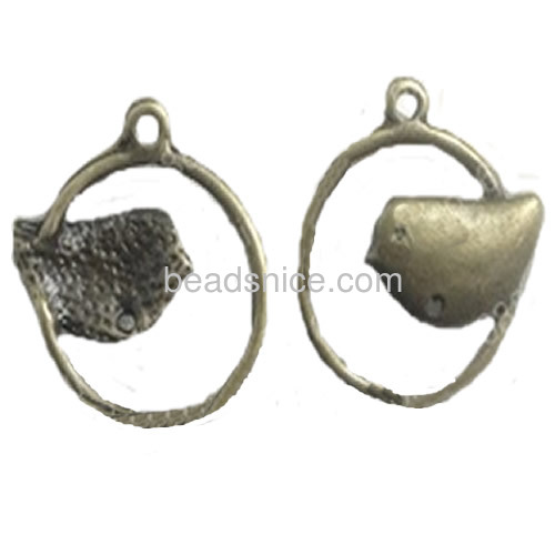 Zinc alloy bird pendant,
