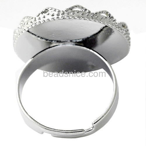 Brass ring settings wholesale  round shape