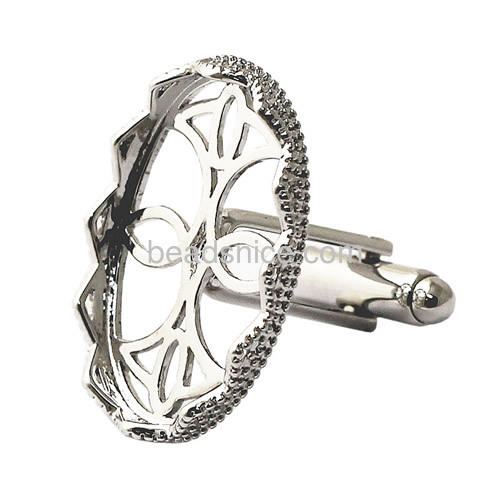 Brass  cufflink Jewelry wholesale oval shape