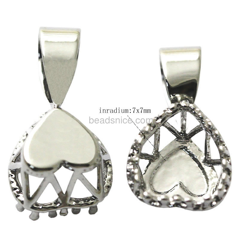 Pendant Bail Jewerly pendant findings Brass wholesale heart-shaped