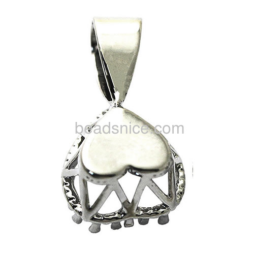 Pendant Bail Jewerly pendant findings Brass wholesale heart-shaped