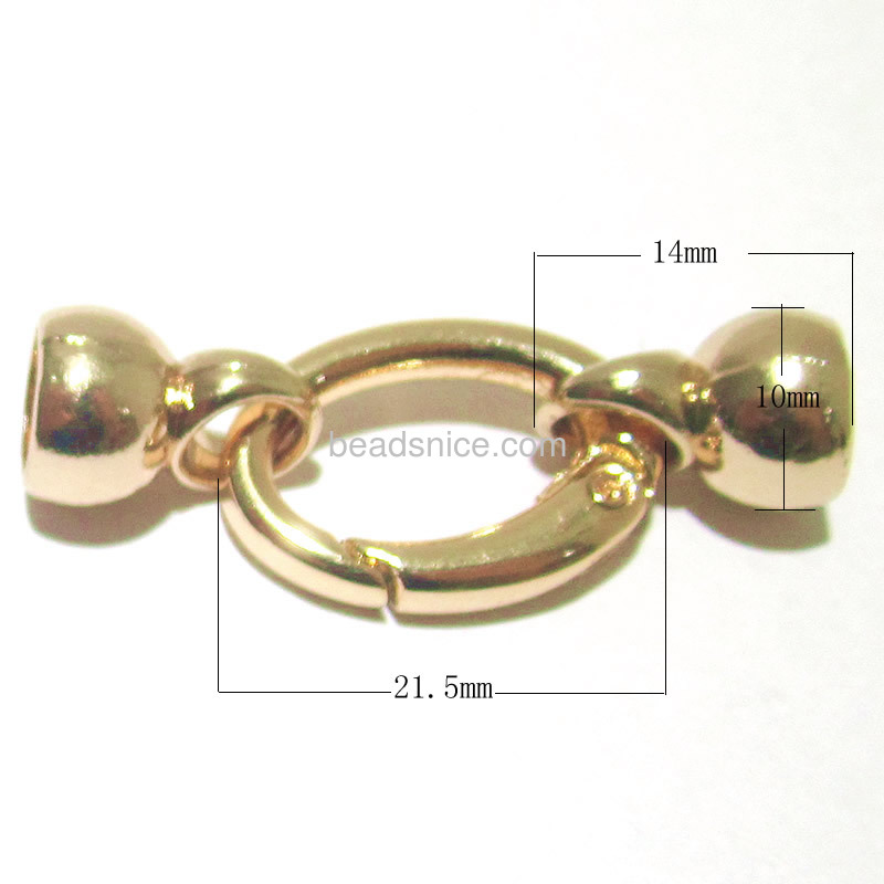 Zinc alloy clasps jewelry  and components wholesale oval ring shape