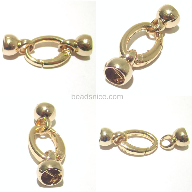 Zinc alloy clasps jewelry  and components wholesale oval ring shape