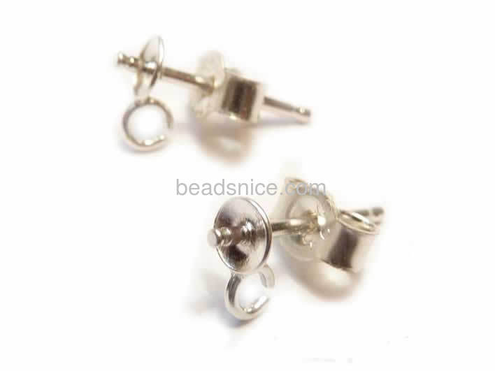 Wholesale sterling silver stud earrings findings