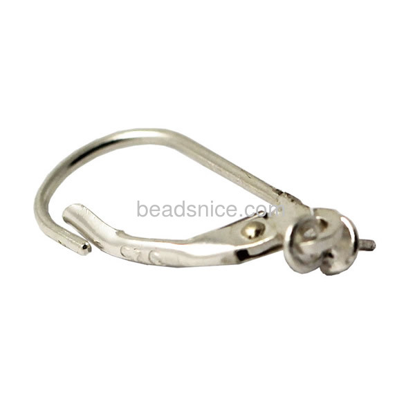 Wholesale 925 Sterling Silver Bead Pearl Cap Lever Back Earring Hook findings Drop Style