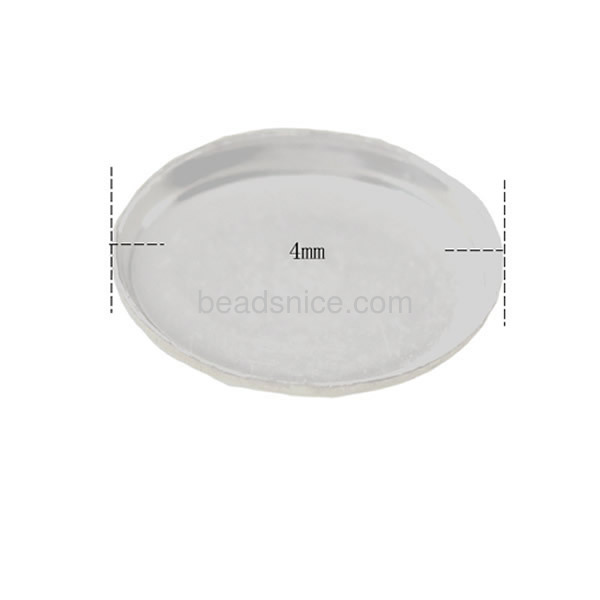 925 round sterling silver bezel cups for cabochons