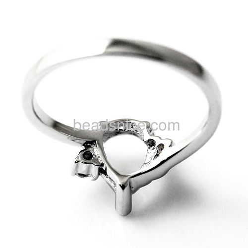 Sterling silver ring setting wholesale teardrop shape