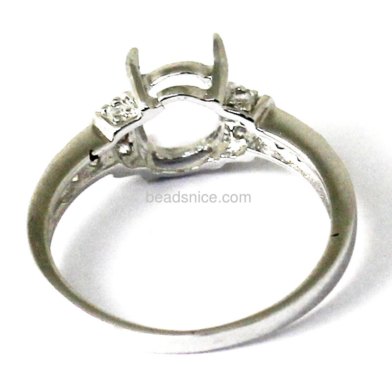 925 Sterling silver zircon ring setting