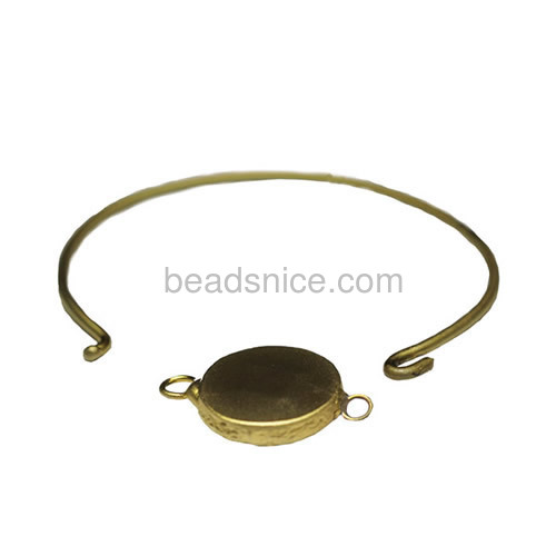 Fashion vintage bracelets ,brass,round,wide:2.5mm