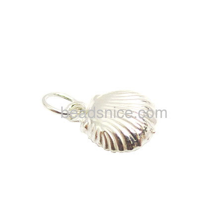 Solid silver shell charms pendant