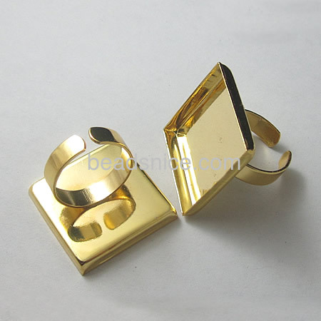 Ion plating real gold plated 25mm adjustable rings