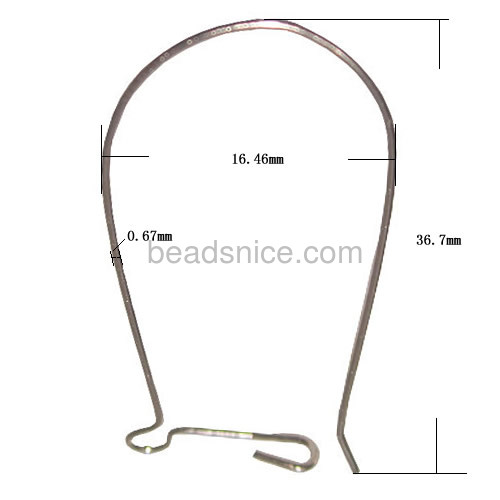 Basic Sterling Silver 925 Kidney Earring Ear Wire Findings