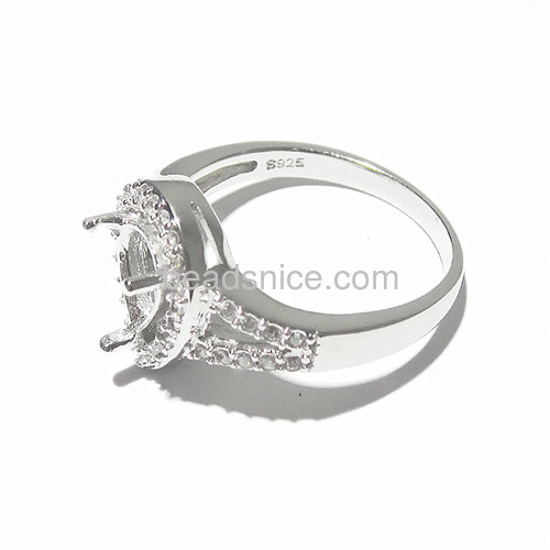 Wholesale jewelry 925 silver teardrop ring settings
