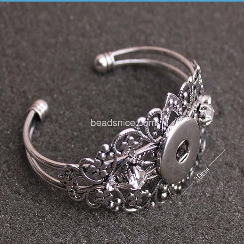 Brass cuff bracelet oval shape brass for jewelry