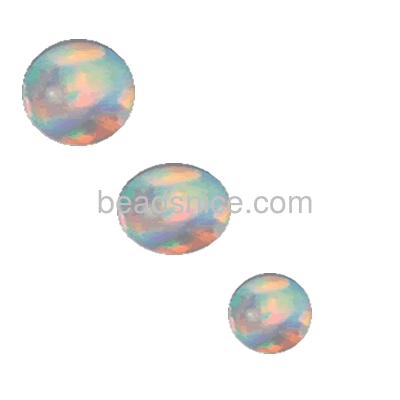 Created Opal  cabochon  round high 2.2mm