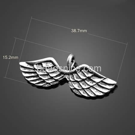 Angel wings pendants for zinc alloy necklace