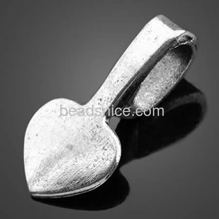 Small Heart Glue on Bail Finding nice for pendant glass  tile scrabble necklace bulk wholesale