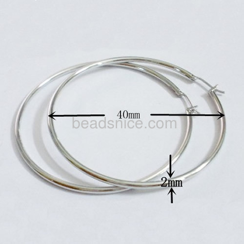 Earring round hooks findings earwires in brass