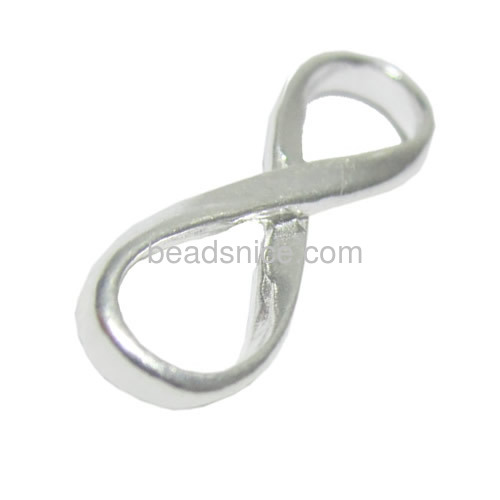 925 solid sterling silver infinity connector for jewrlry