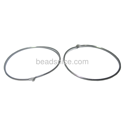 925 Sterling Silver Round Hoop Ear Wires for girl Earwires
