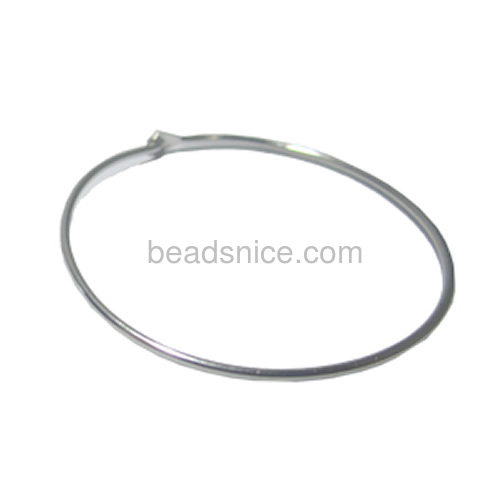925 Sterling Silver Round Hoop Ear Wires for girl Earwires