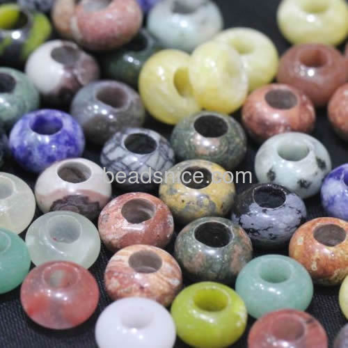 Semi precious stones macroporous beads